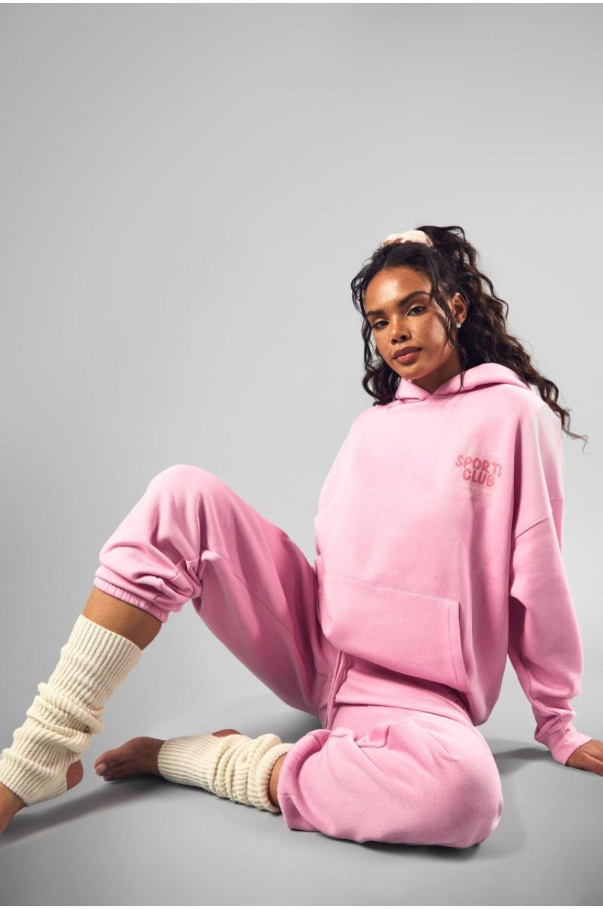 Рожева толстовка великого розміру Dsgn Studio Sports Bubble Slogan