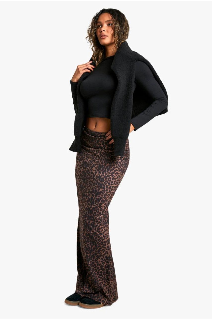 СПІДНИЦЯ МАКСІ З ЛЕОПАРДОВИМ ПРИНТОМ