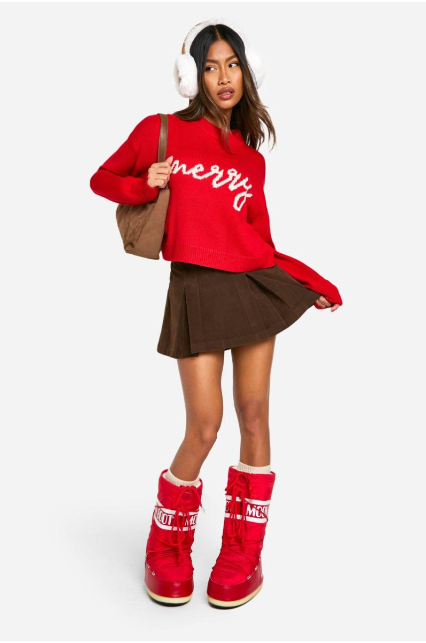 Величезний джемпер Merry Slogan Christmas