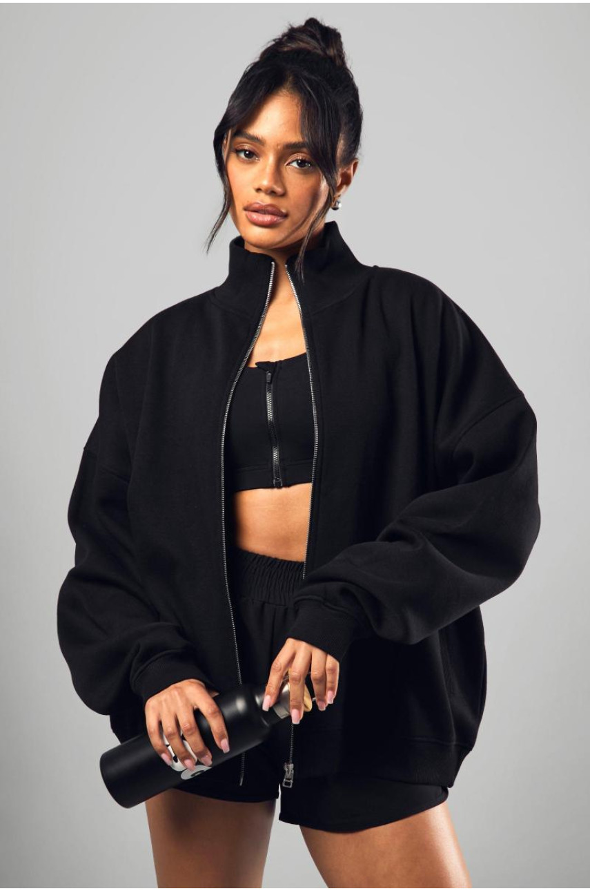 Великий світшот бомбер із застібкою-блискавкою