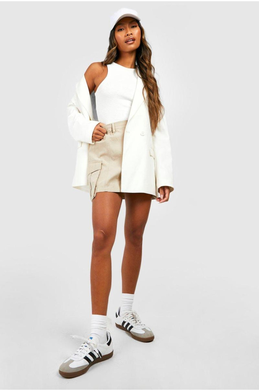 Міні-спідниця-карго з еластичною талією