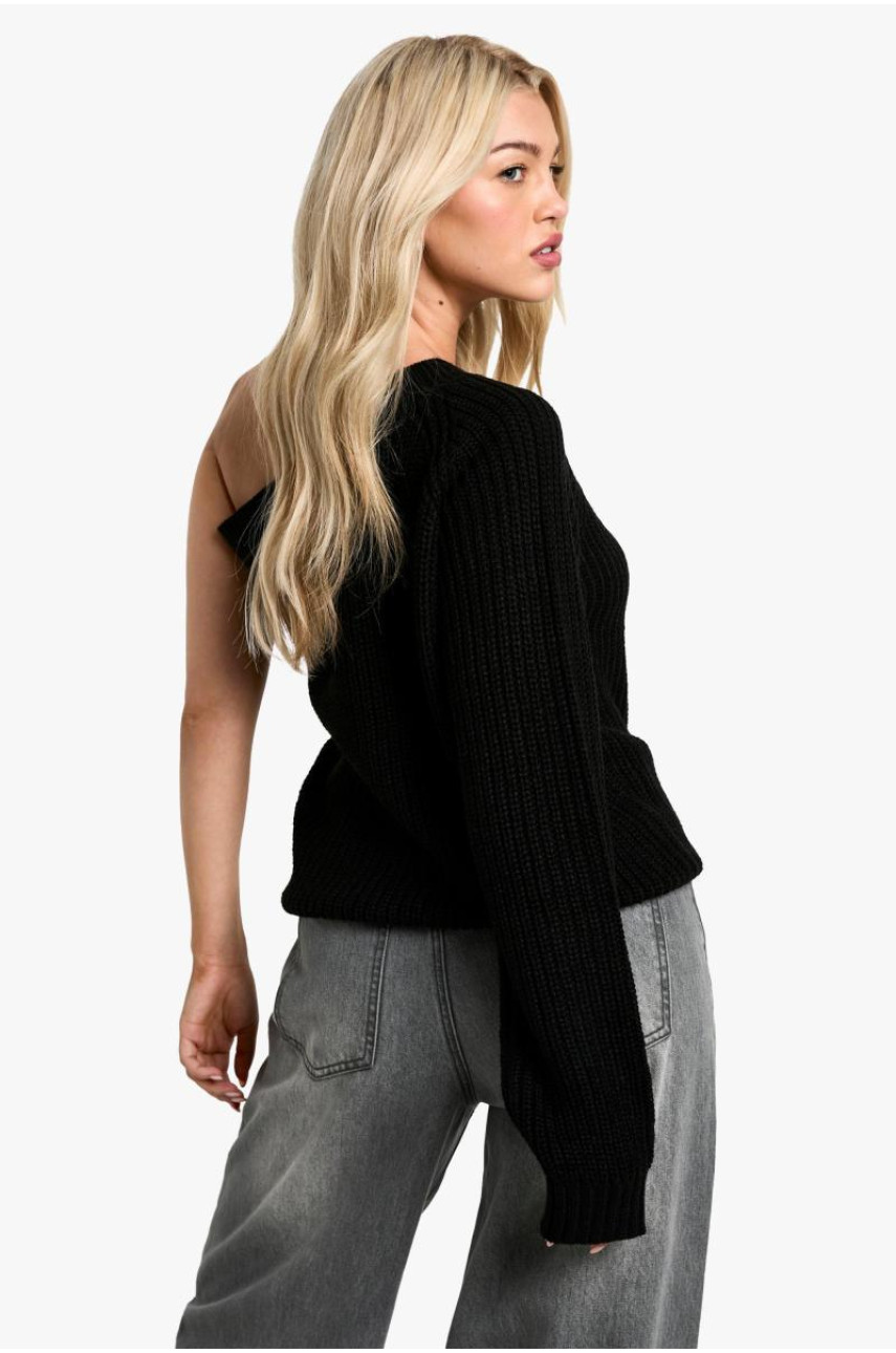 Трикотажний джемпер на одне плече