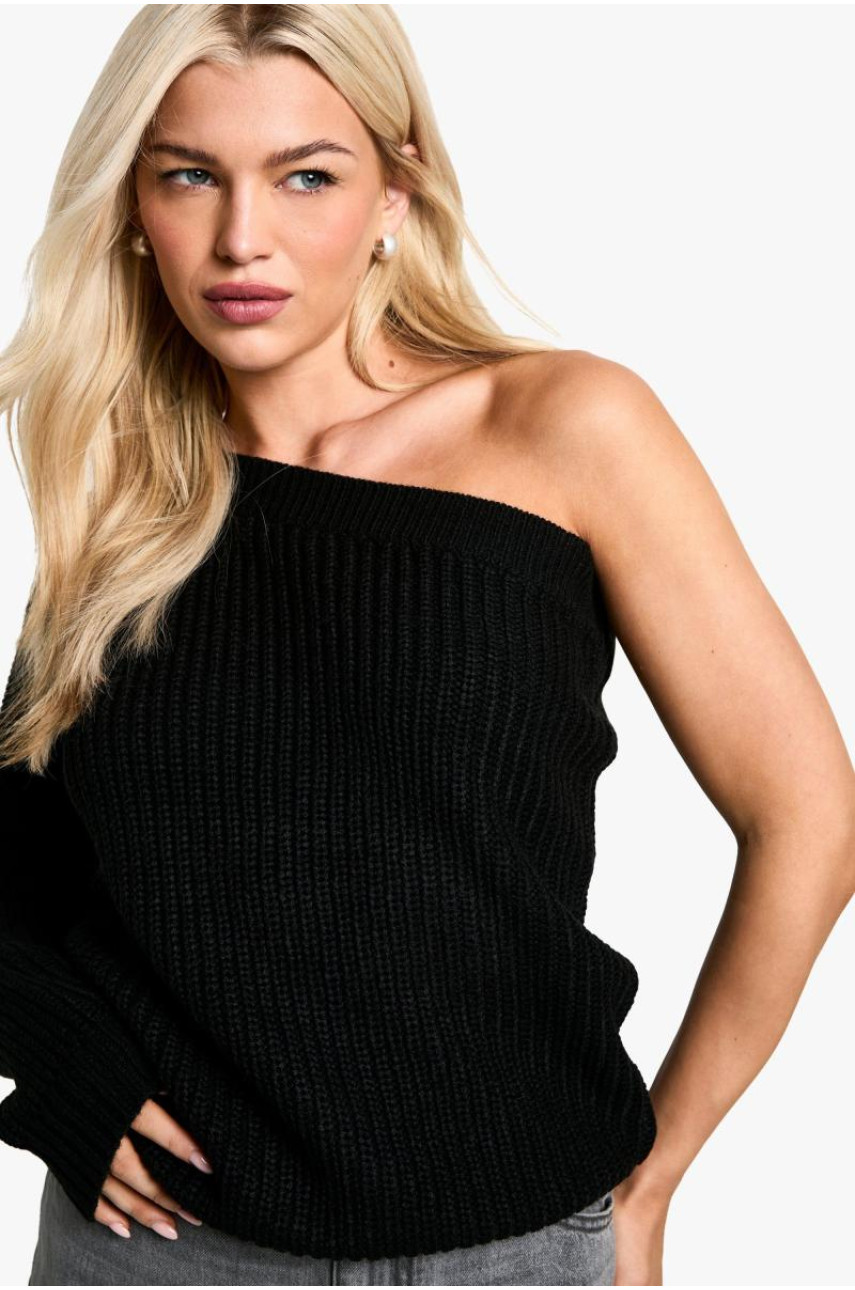 Трикотажний джемпер на одне плече