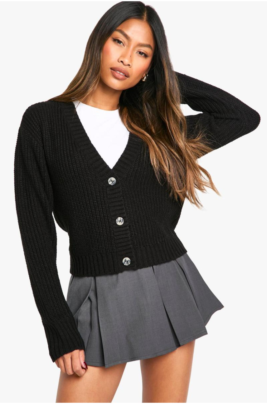 Базовий укорочений кардиган на ґудзиках