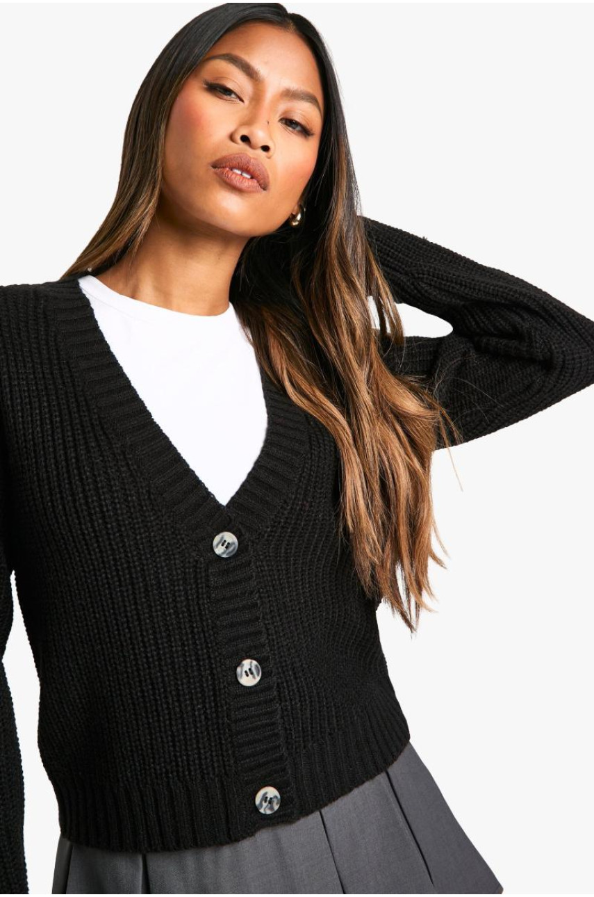 Базовий укорочений кардиган на ґудзиках