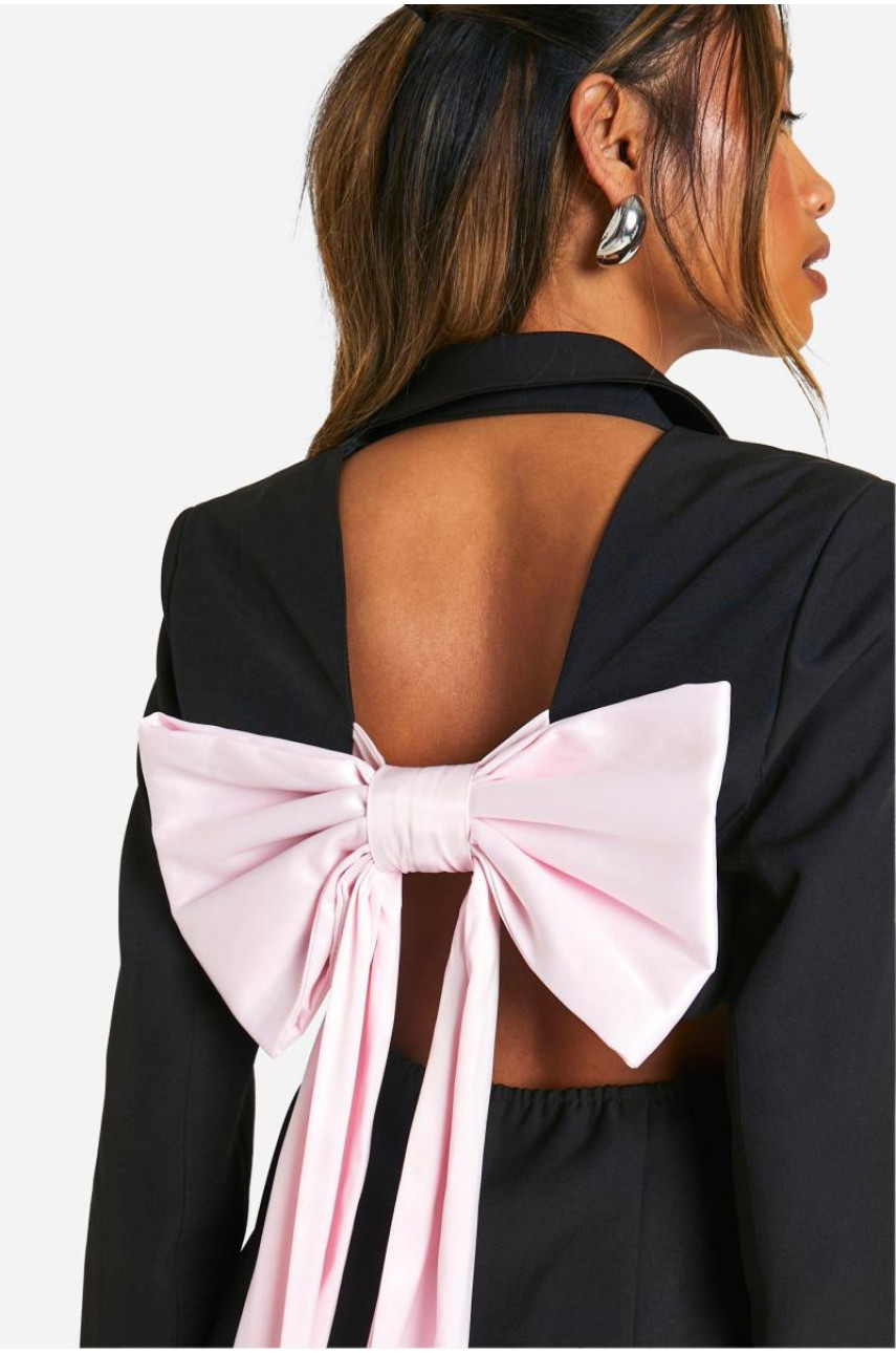 Сукня-піджак з відкритою спиною з бантом
