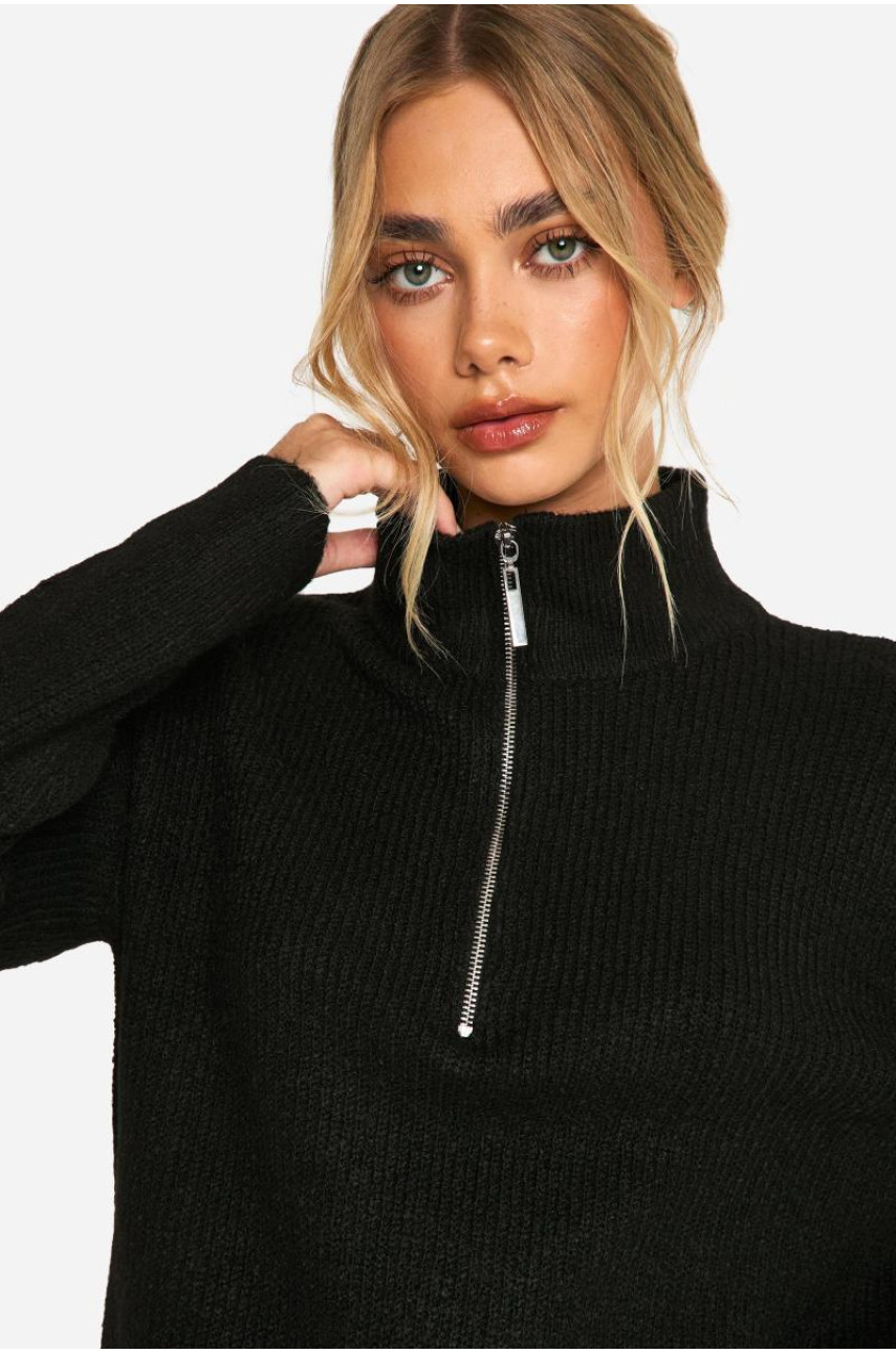 Джемпер на застібці-блискавці у формі воронки