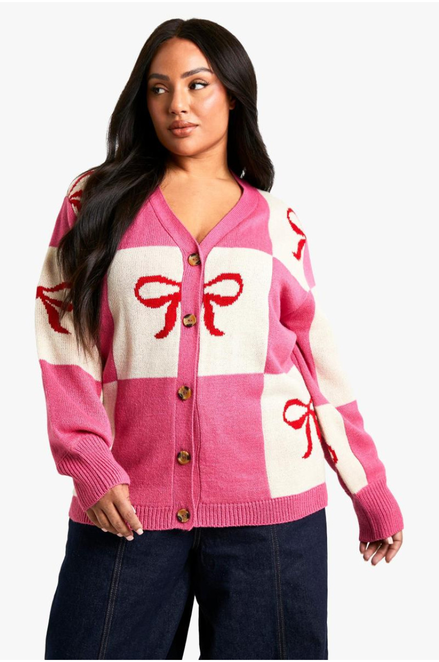 Різдвяний кардиган з бантом