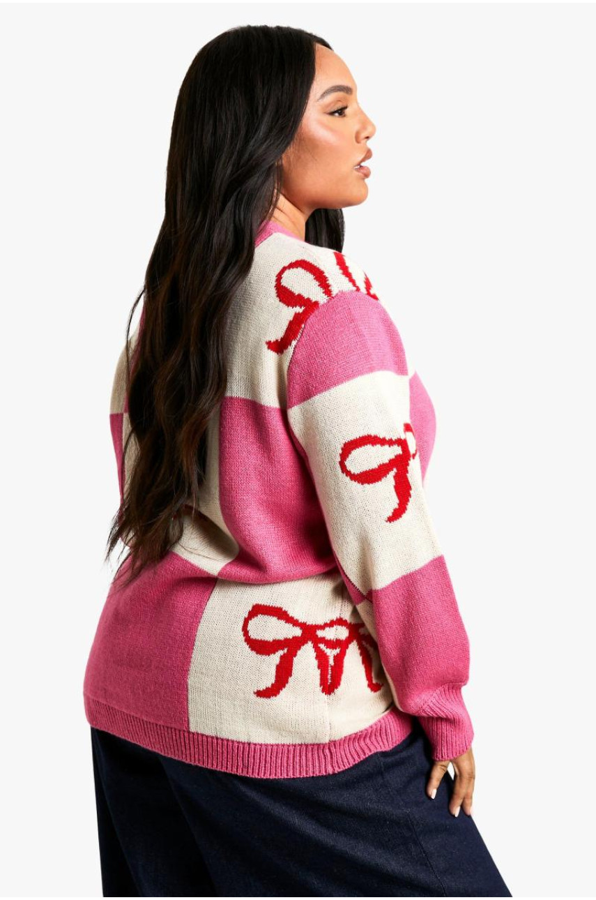 Різдвяний кардиган з бантом