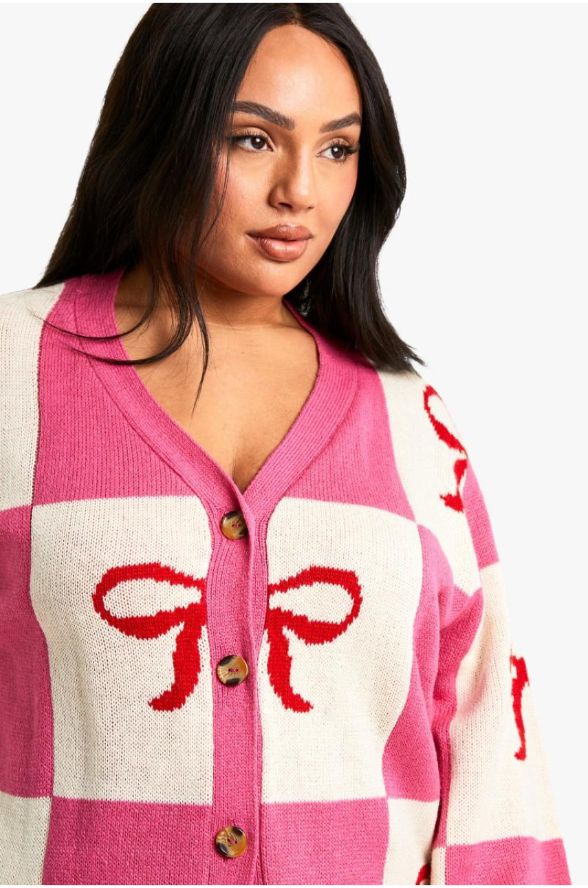 Різдвяний кардиган з бантом