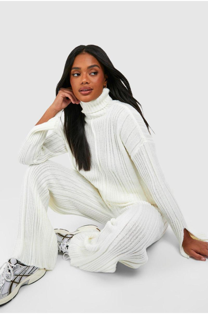 М'який в'язаний джемпер у змішану рубинку