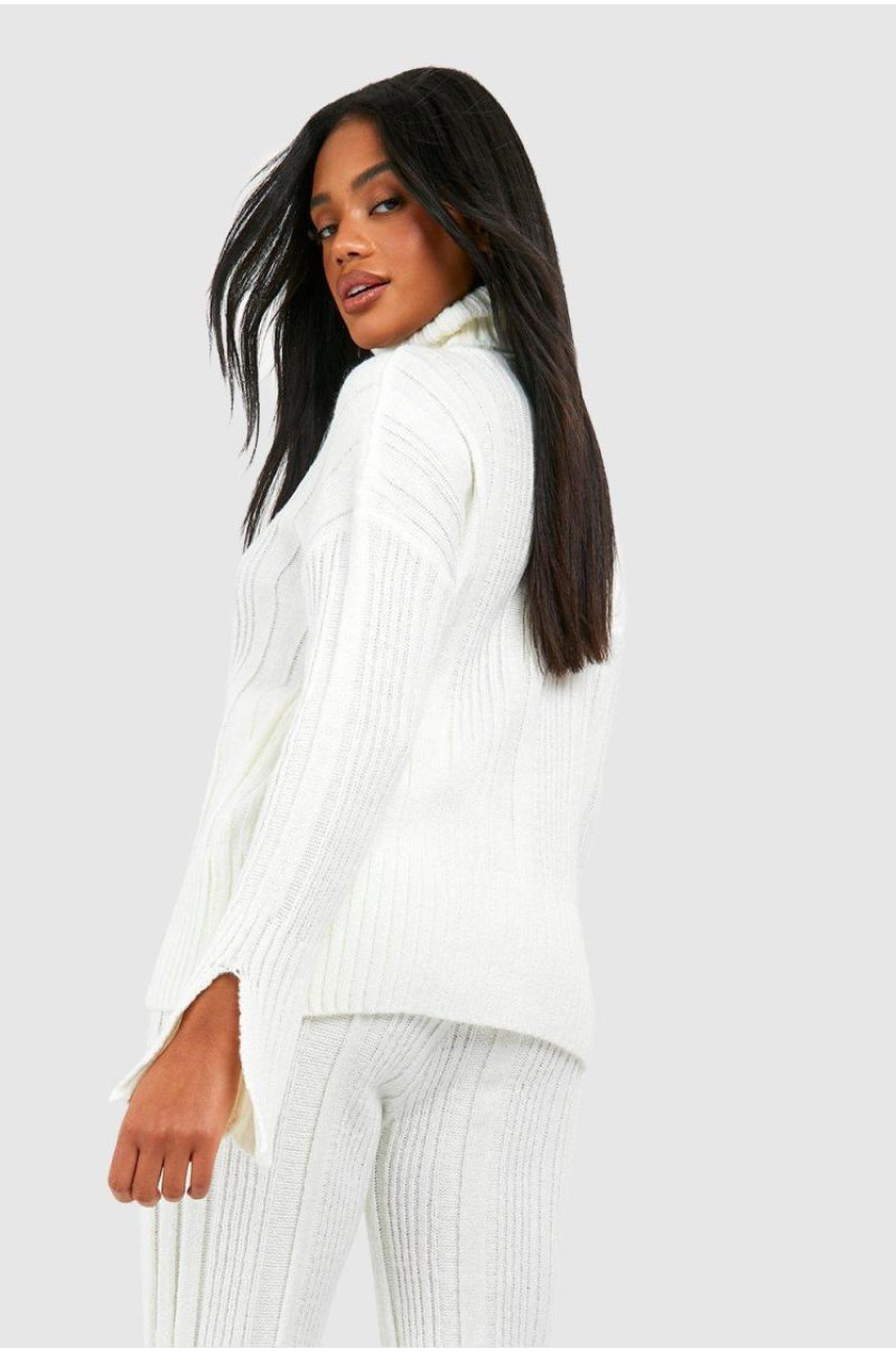 М'який в'язаний джемпер у змішану рубинку