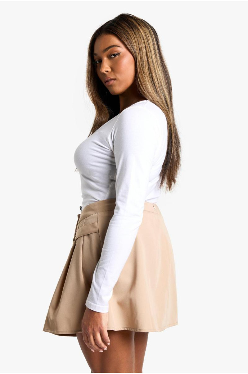 Плісирована міні-спідниця з ґудзиками