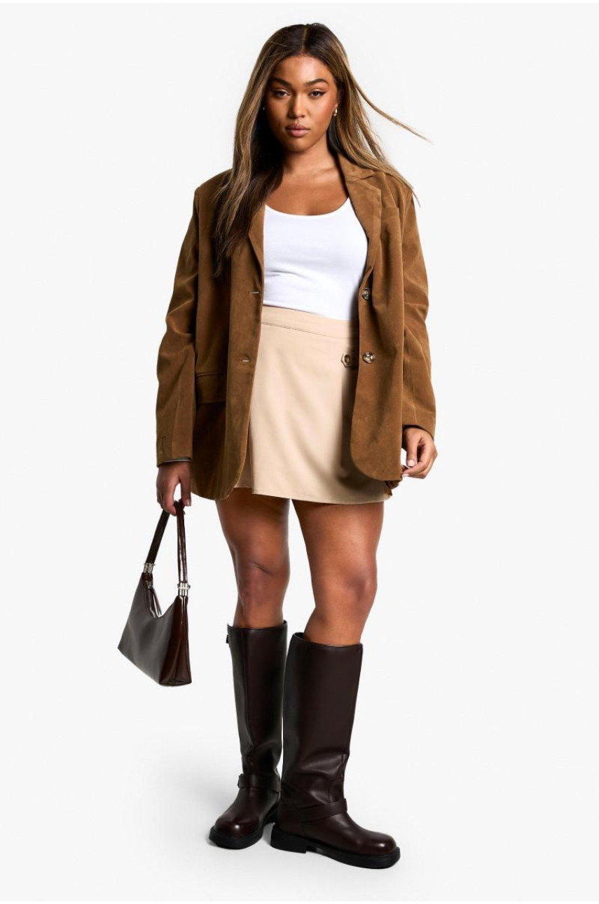 Плісирована міні-спідниця з ґудзиками