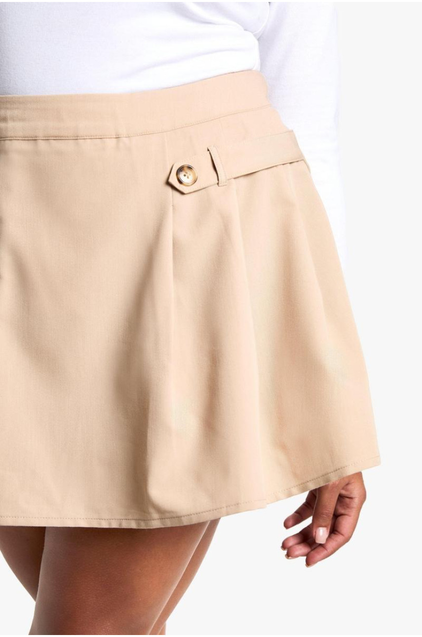 Плісирована міні-спідниця з ґудзиками