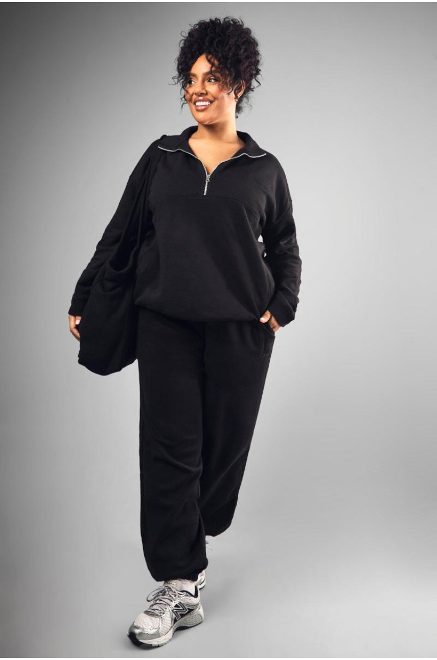 Великий світшот Dsgn Studio з вишивкою на половину блискавки