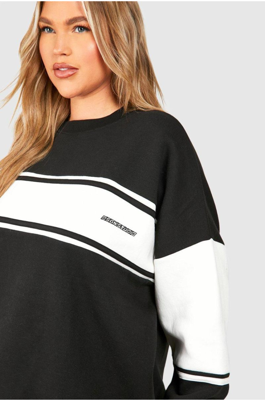 Плюс світшот Dsgn Studio Color Block