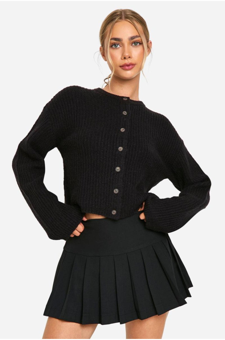 М'який трикотажний кардиган з круглим вирізом