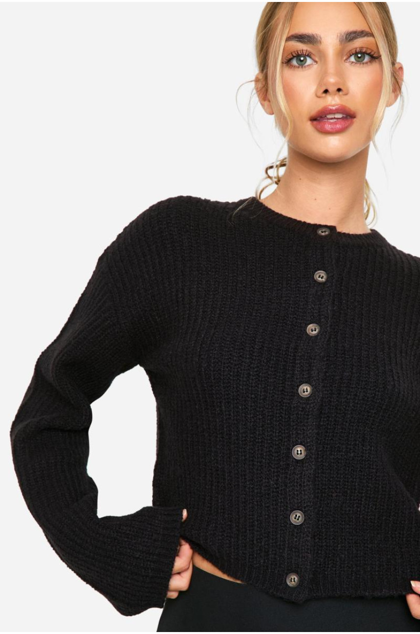 М'який трикотажний кардиган з круглим вирізом