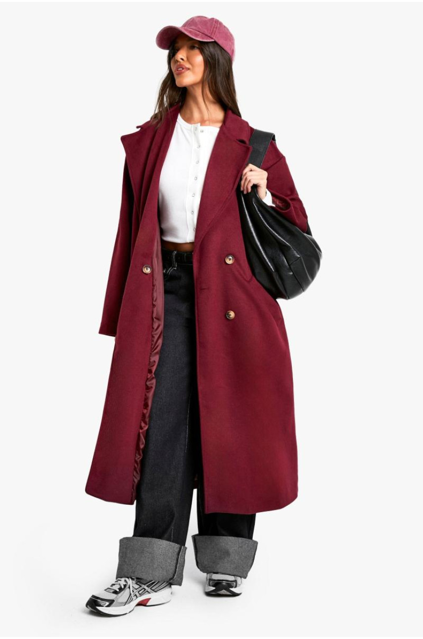 Двобортне пальто великого розміру