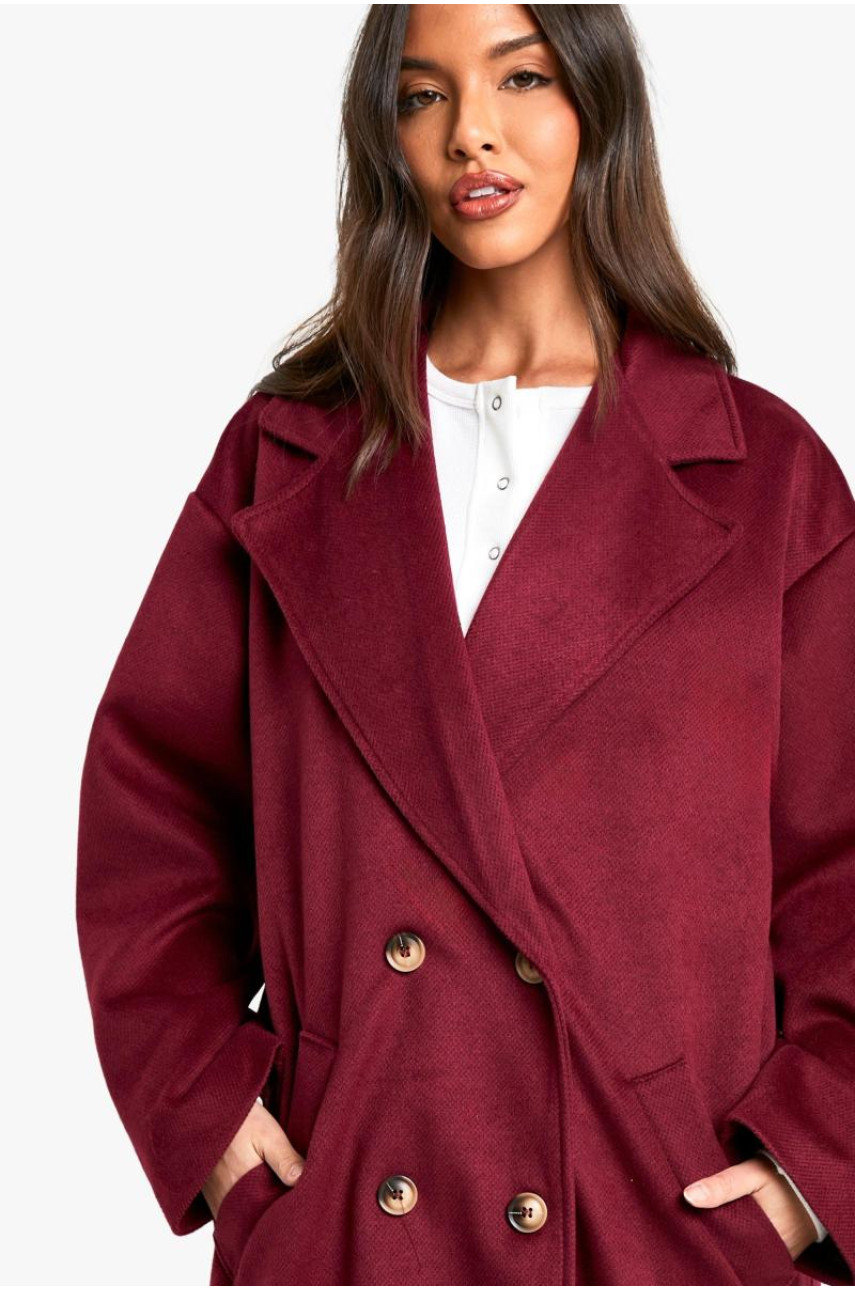 Двобортне пальто великого розміру