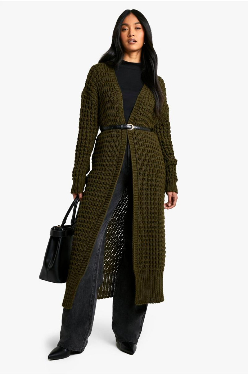 Довгий кардиган спицями