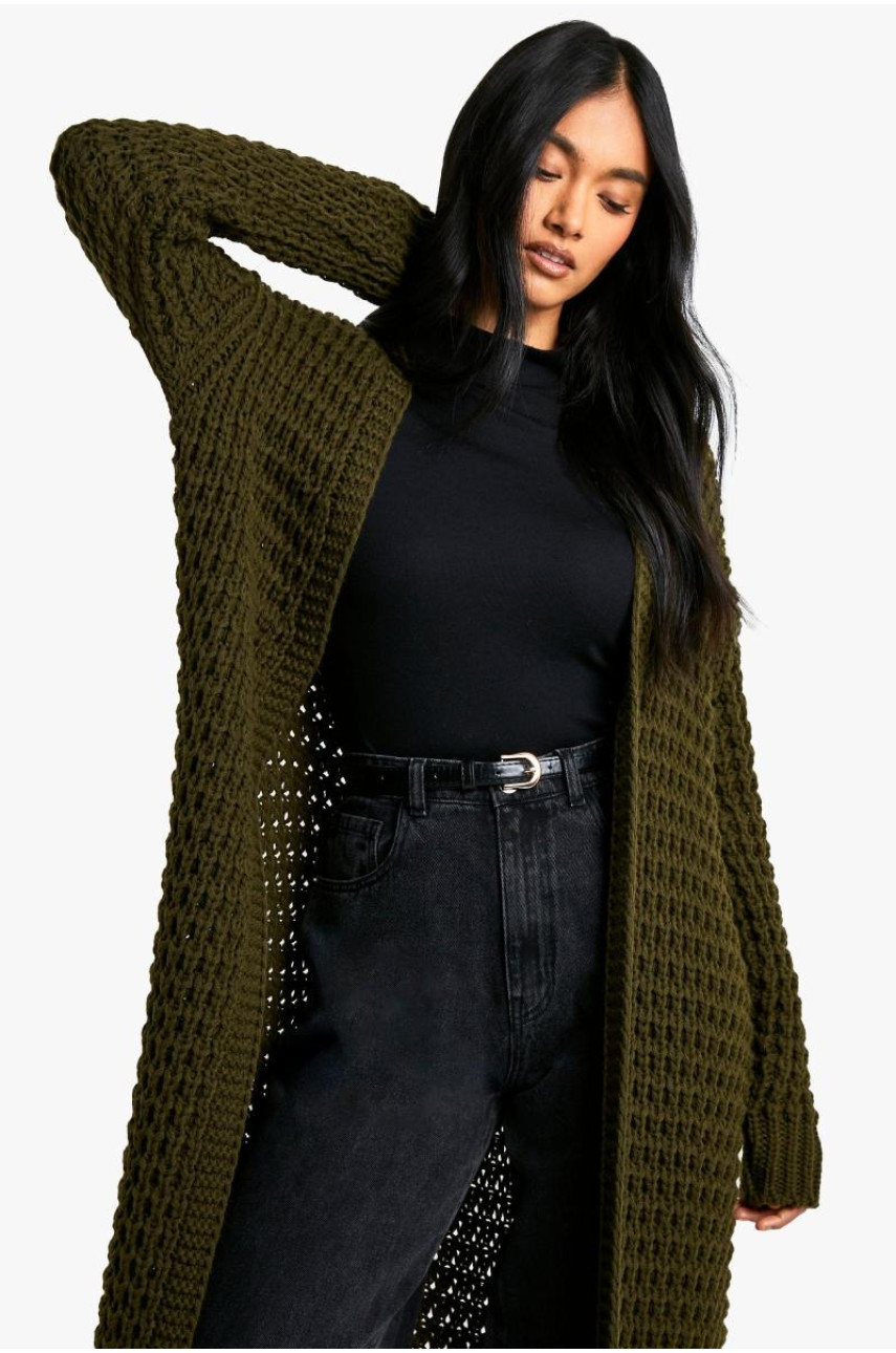 Довгий кардиган спицями