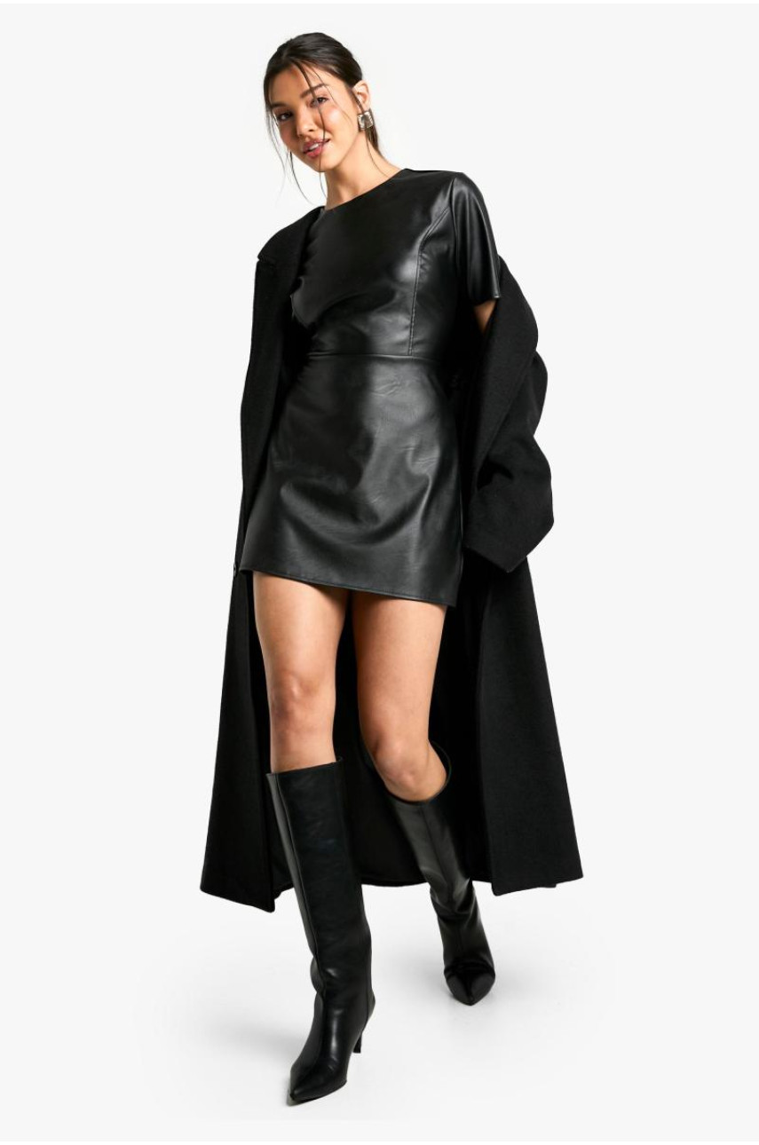 Міні-сукня зі штучної шкіри