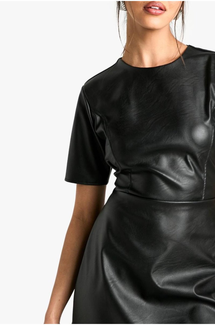 Міні-сукня зі штучної шкіри