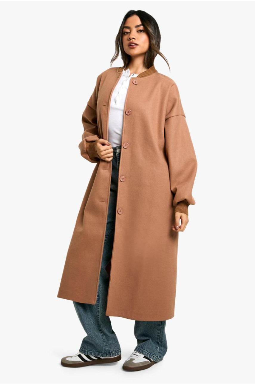 Вовняний максі-бомбер