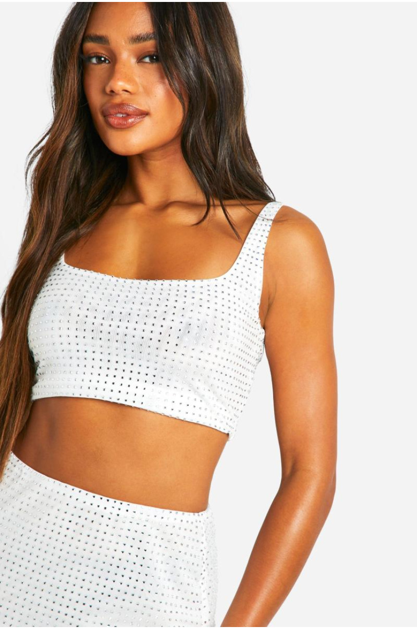Виправлення: Diamante Crop & Mini Skirt Co-ord