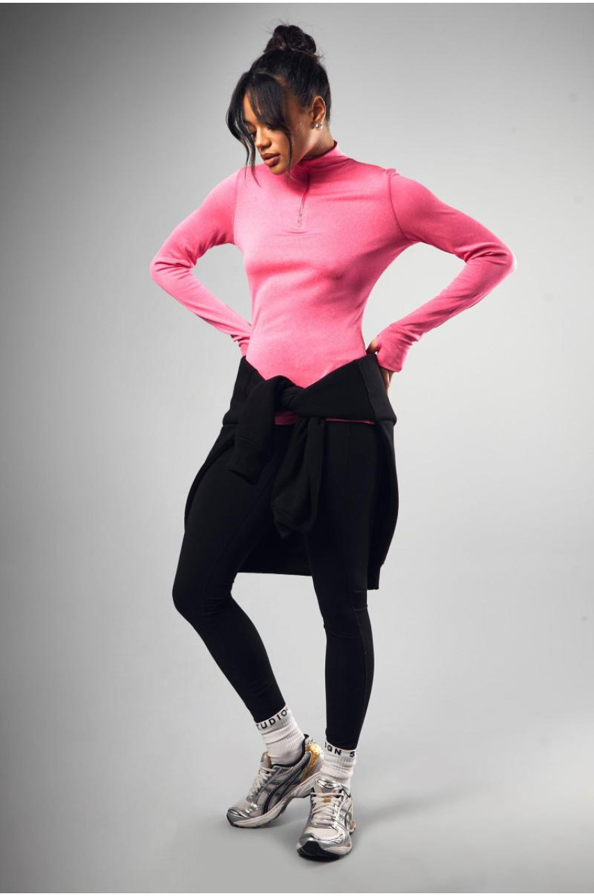 Легкий спортивний топ вільного крою на половину блискавки Dsgn Studio Sport Marl