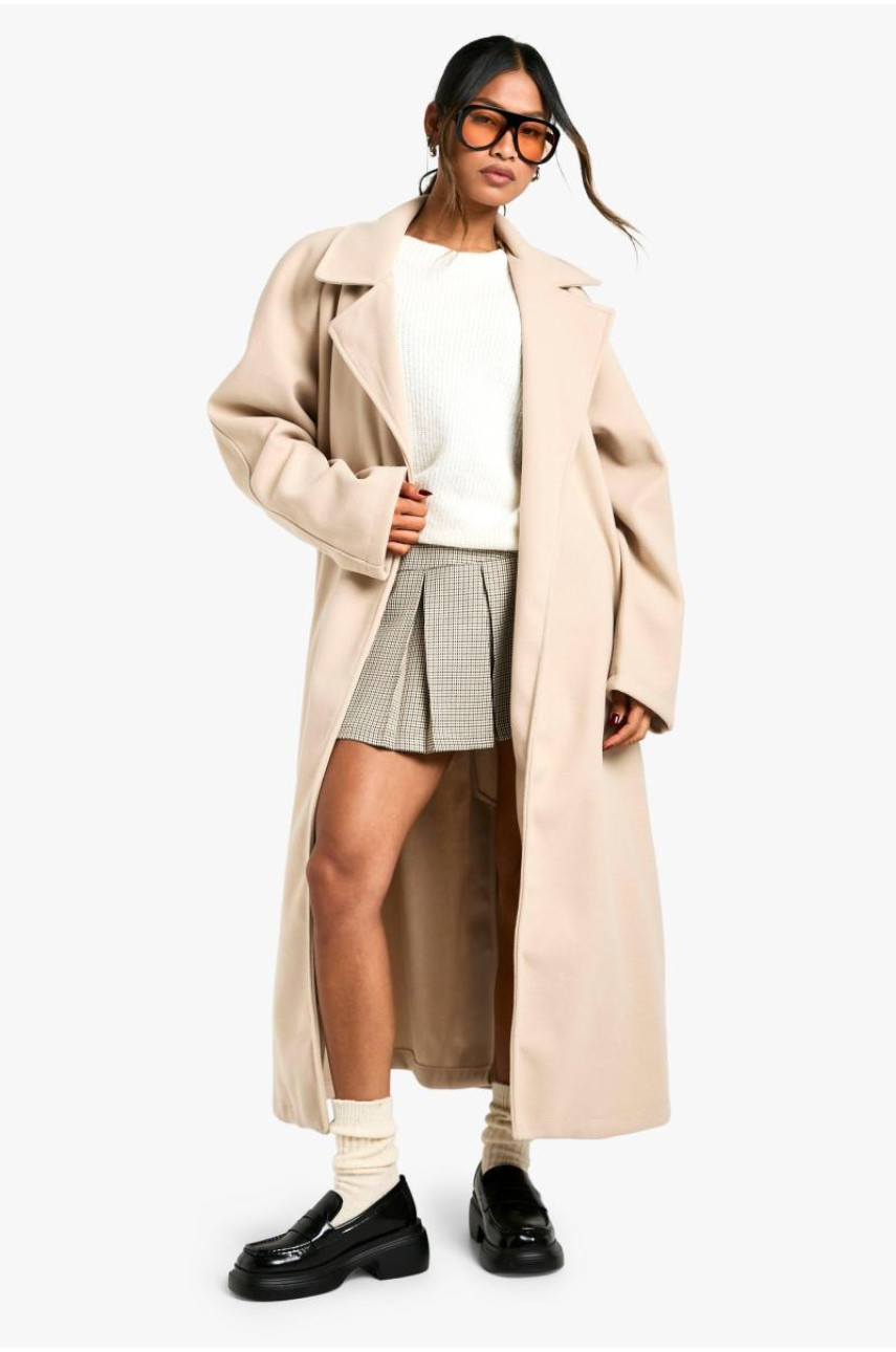 Вовняне пальто максі