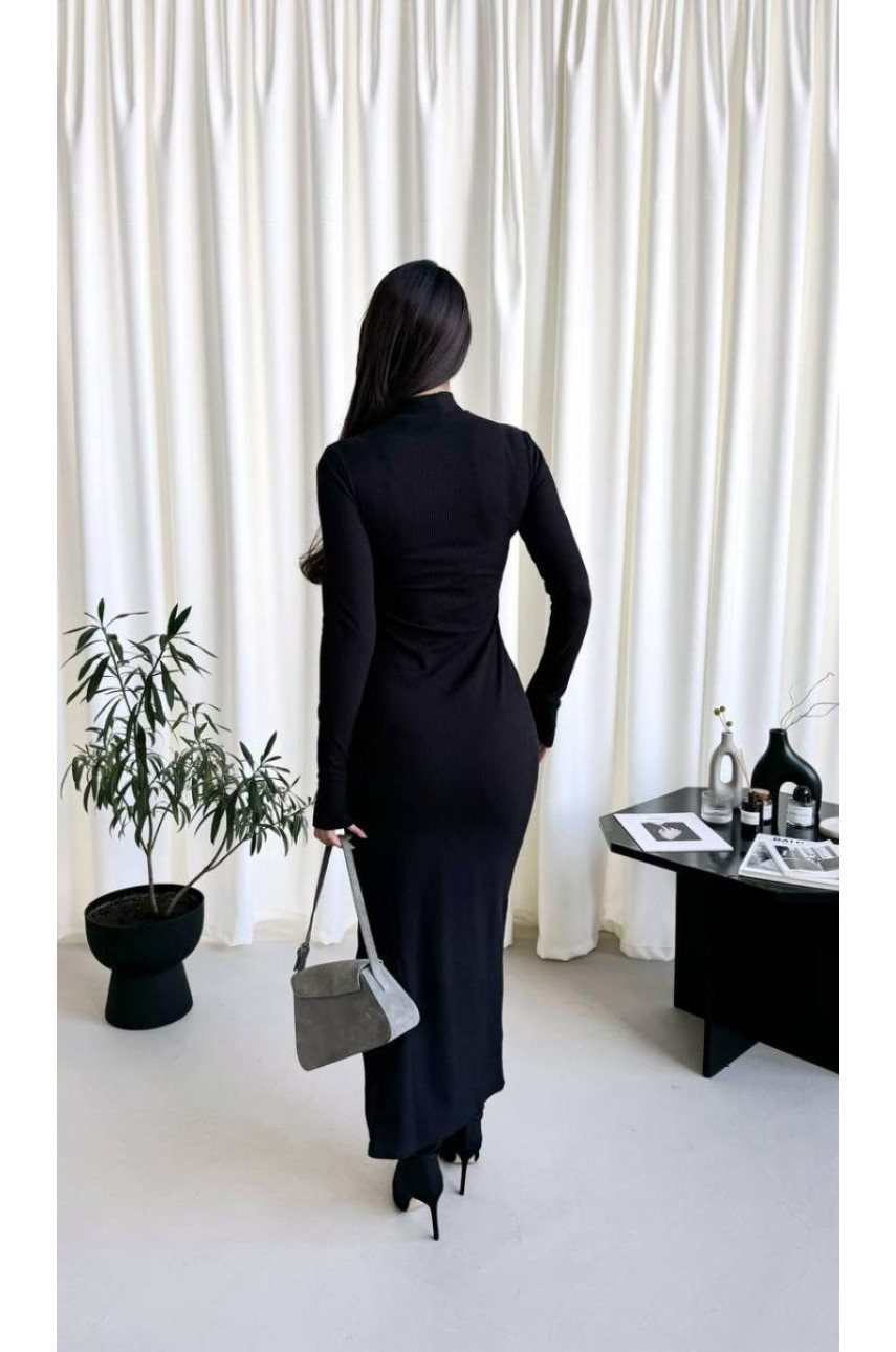 Базова сукня з вирізом під пальчик ангора рубчик 