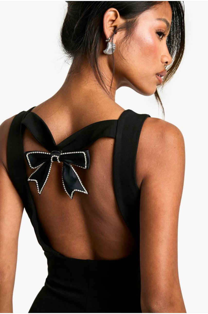 Міні-сукня Diamante з бантом