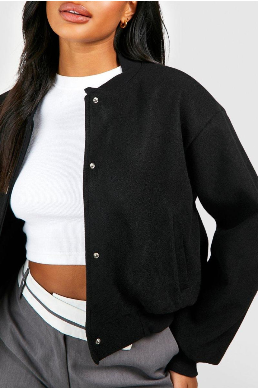 Вовняний короткий бомбер