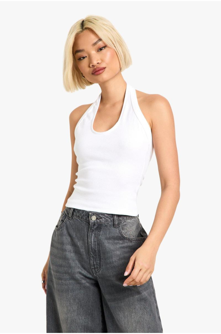 Білий товстий жилет із застібками на ребрах