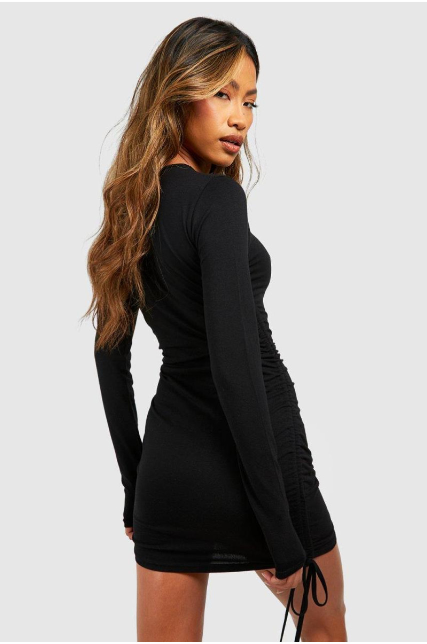 Преміальна суперм'яка міні-сукня з рюшами