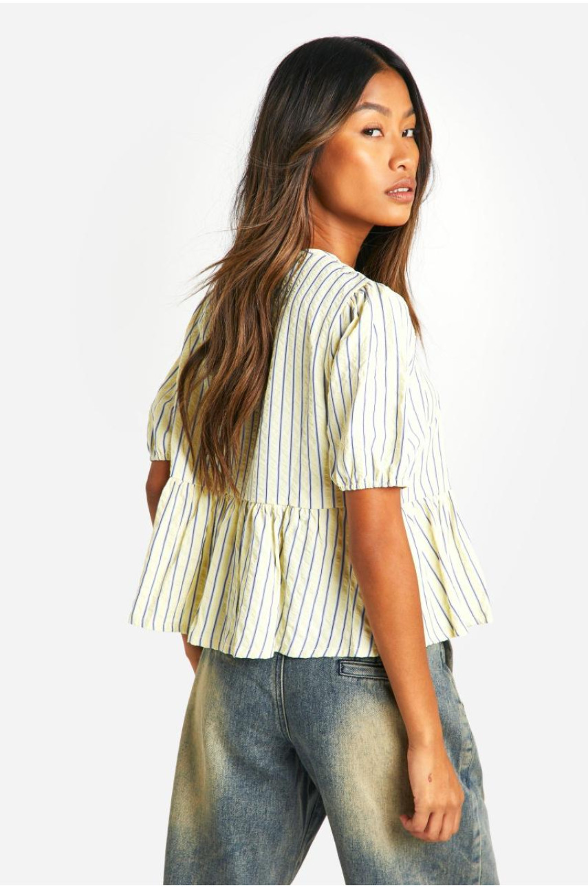 Топ без рукавів із зав’язкою лимонної смужки