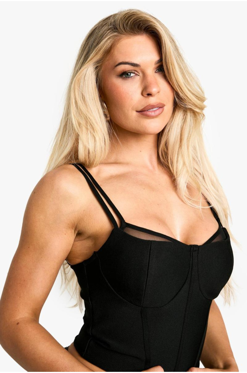 Бандажна сітчаста вставка з чашковим корсетом