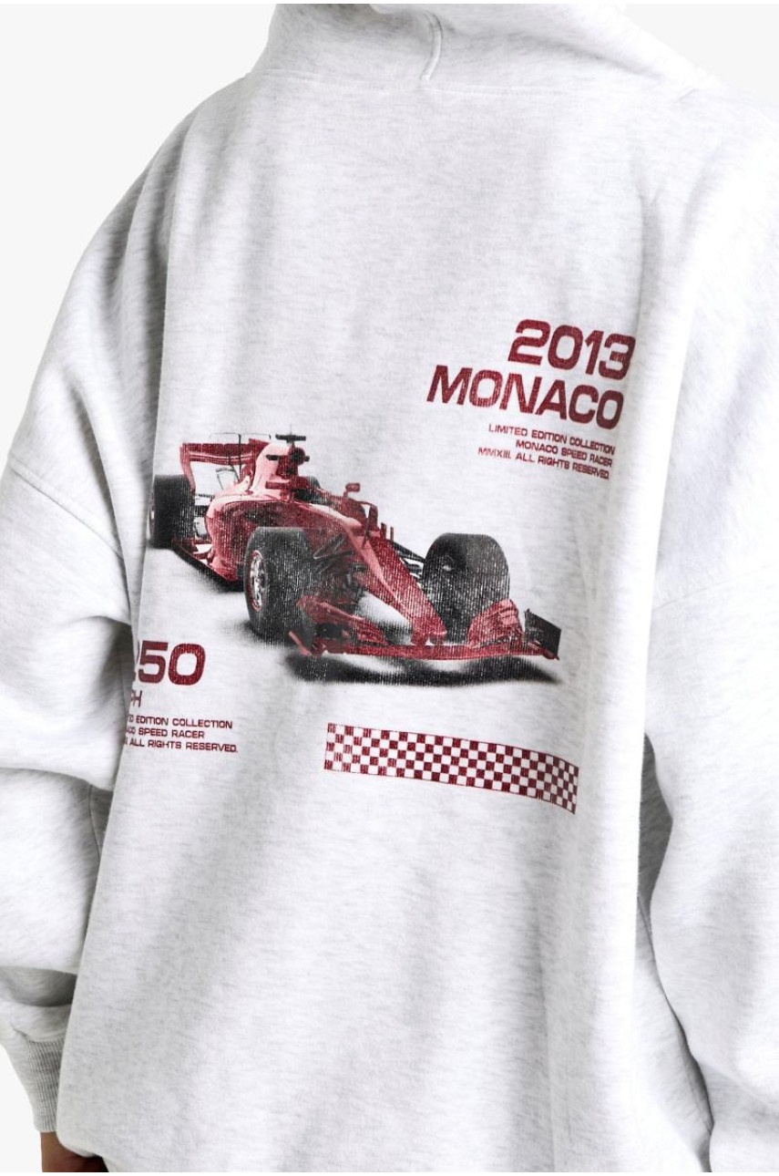 ТОЛСТОВКА ВЕЛИКОГО РАЗМІРУ З ПРИНТОМ ГОНОЧНИХ АВТОМОБІЛІВ