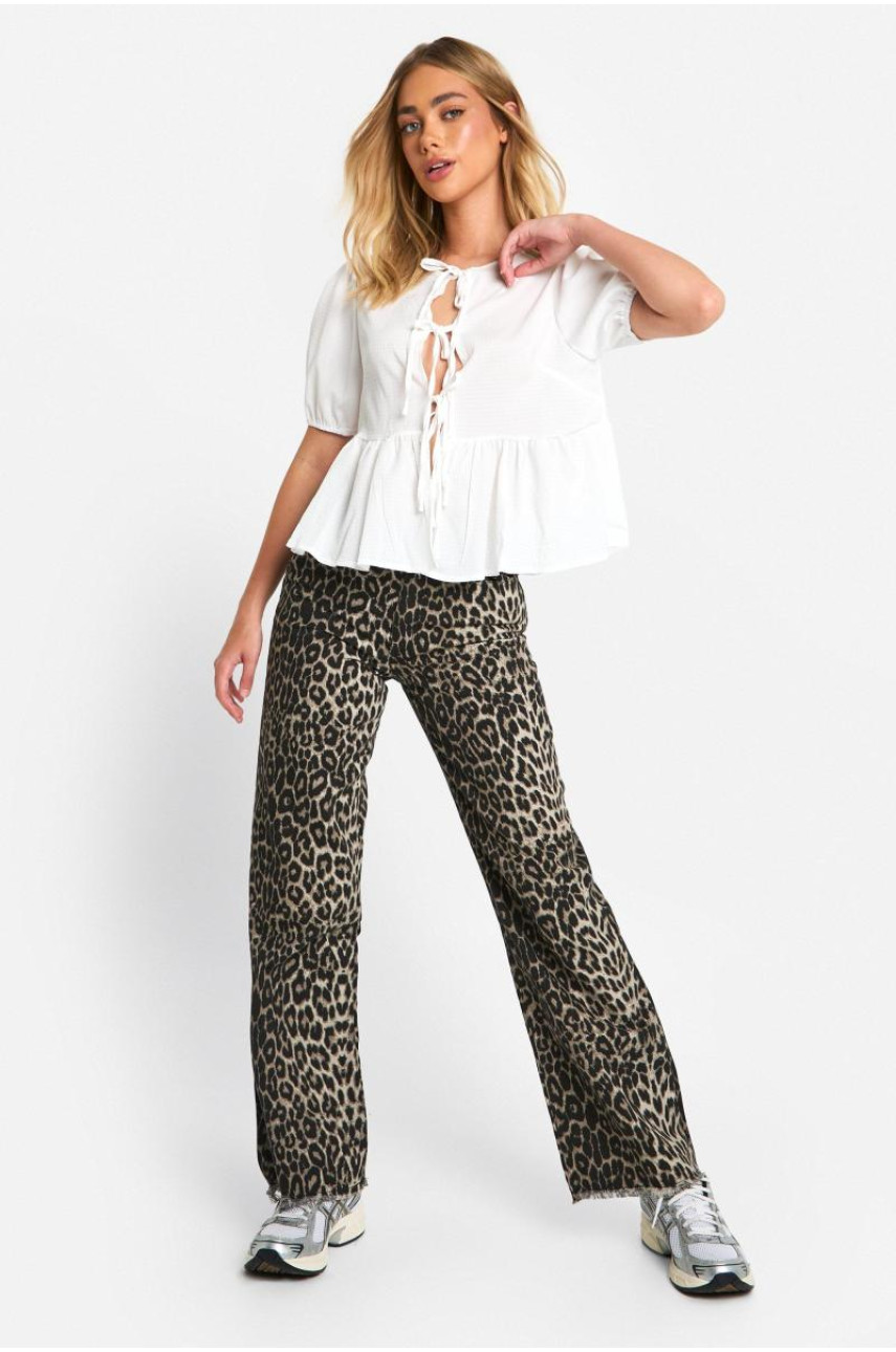 Текстурована зав'язка спереду і пуховий рукав