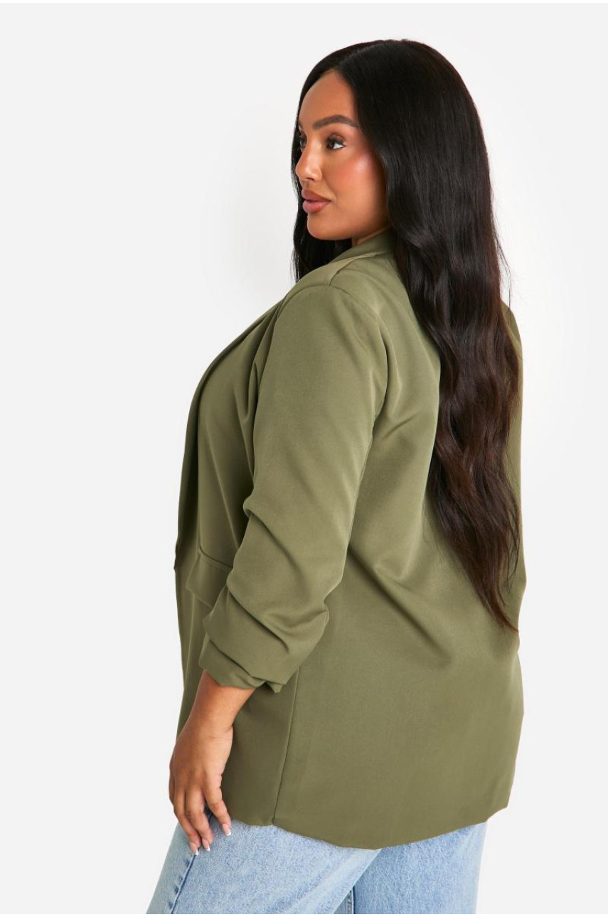 Плюс піджак із складеними рукавами та лацканами