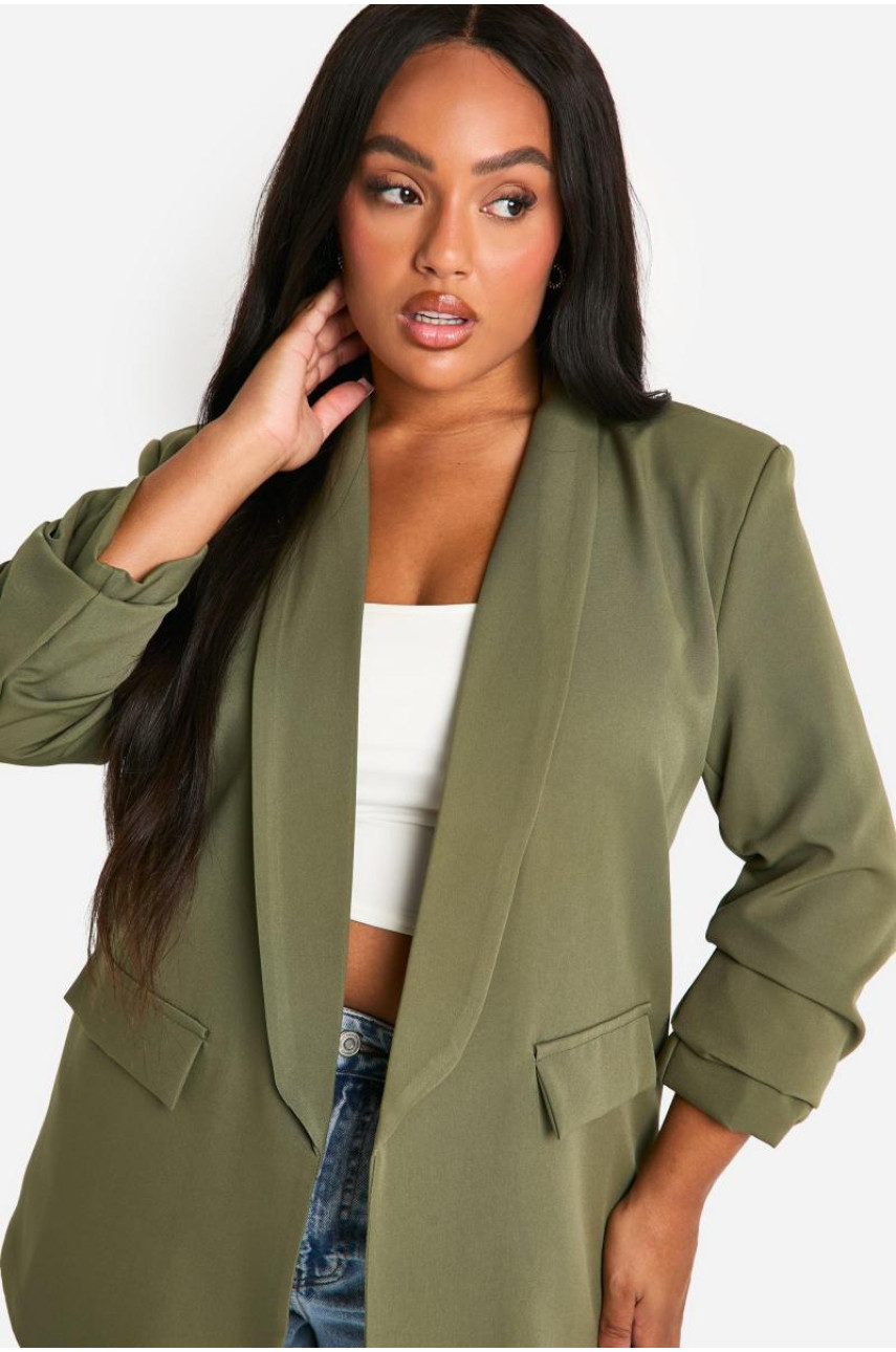 Плюс піджак із складеними рукавами та лацканами