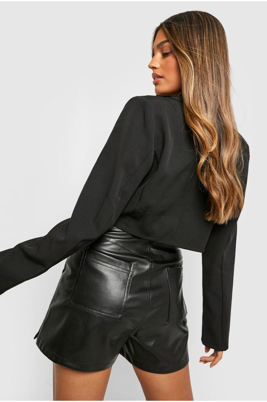 Базовий плетений укорочений блейзер на один гудзик