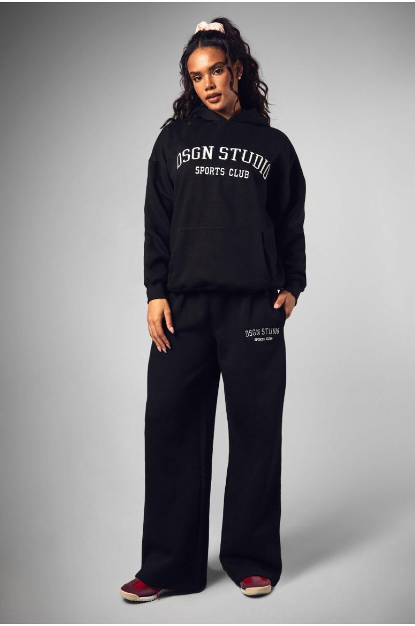 Попелясто-сірий оверсайз-худі Dsgn Studio Applique